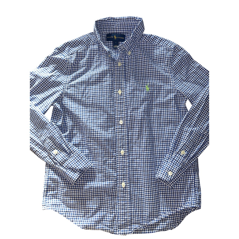 Size 7 Ralph Lauren gingham button-down shirt